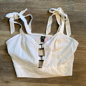 NWT white bra top!  Size Large wild fable